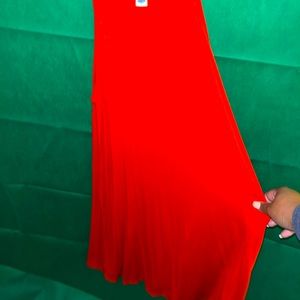 Maxi red summer dress
